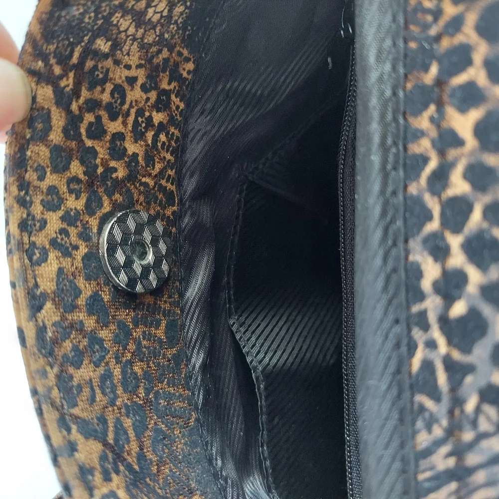 Animal Print Fabric Small Satchel - Picture 9 of 12